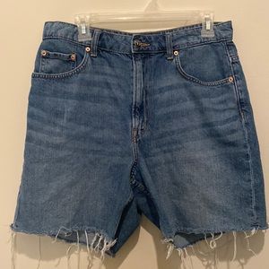 H&M frayed hem bermuda shorts